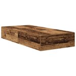 vidaXL Lit de rangement en vieux bois 100x200 cm