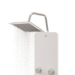 vidaXL Panneau de douche Verre 25x47 5x130 cm Blanc