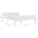 vidaXL Cadre de lit sans matelas bois massif de pin blanc 140x200 cm