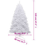 vidaXL Sapin de Noël artificiel à charnières avec neige floquée 120 cm