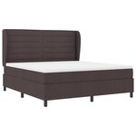Lit Box Spring vidaXL avec Matelas Marron Foncé 180x200 cm Tissu