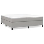 vidaXL Cadre de lit sans matelas gris clair 180x200 cm tissu