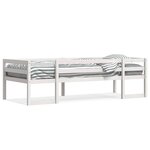 vidaXL Cadre de lit d'enfant blanc 75x190 cm bois de pin massif