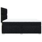 vidaXL Sommier à lattes de lit avec matelas Noir 140x200 cm Tissu
