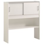 Lit enfant contemporain 90 x 200 cm avec 3 meubles de rangement - blanc