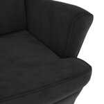 vidaXL Fauteuil noir velours