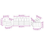 vidaXL Ensemble de canapés 3 Pièces coussins gris clair tissu