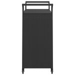 vidaXL Chariot de bar avec tiroir Noir 100x45x97 cm Résine tressée