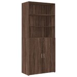 vidaXL Armoire de rangement chêne brun 80x42 5x225cm bois d'ingénierie