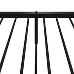 vidaXL Cadre de lit métal sans matelas et pied de lit noir 100x200 cm
