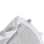 Tapis coton rond Bubble - gris - 120 Ø