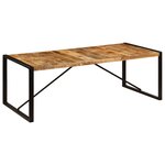 vidaXL Table à manger 220x100x75 cm Bois de manguier massif
