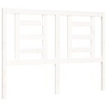 vidaXL Cadre de lit avec tête de lit blanc 120x200 cm bois massif