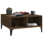 vidaXL Table basse Chêne marron 60x60x30 cm Aggloméré