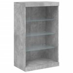 vidaXL Buffet avec lumières LED gris béton 181 5x37x100 cm