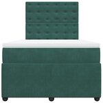 vidaXL Sommier à lattes de lit avec matelas vert foncé 120x190 cm