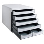 Module De Classement Big Box Maxi 6 Tiroirs Office - Gris Lumière - Exacompta