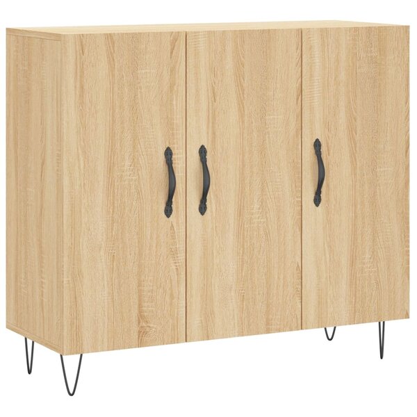 vidaXL Buffet chêne sonoma 90x34x80 cm bois d'ingénierie