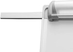 Chevalet de conférence sur roulettes réglable en hauteur 60 x 90 cm 2 bras extensibles magnétique effaçable incluant marqueurs aimants éponge paperboard tableau magnétique blanc 01_0000172