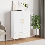 vidaXL Buffet haut blanc 69 5x31x115 cm bois d'ingénierie