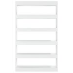vidaXL Bibliothèque/Séparateur de pièce Blanc brillant 100x30x166 cm