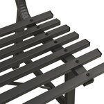 vidaXL Banc de jardin 110 cm Acier Noir