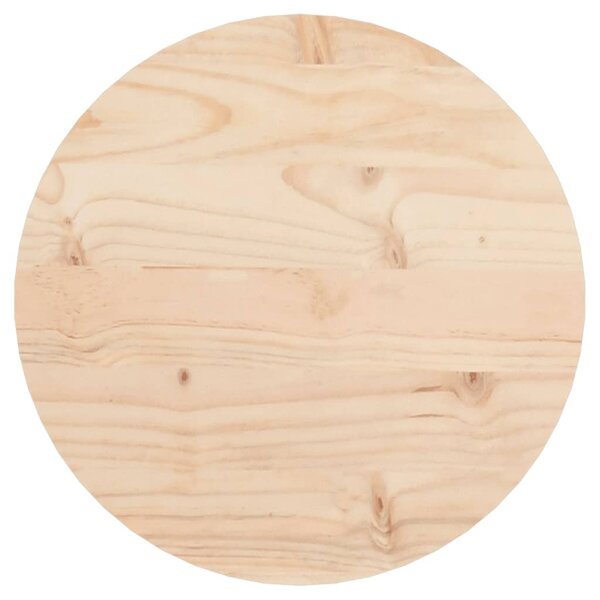 vidaXL Dessus de table rond Ø30x3 cm bois de pin massif