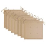 vidaXL Chaises pliables d'extérieur et coussins lot de 8 Bois d'acacia