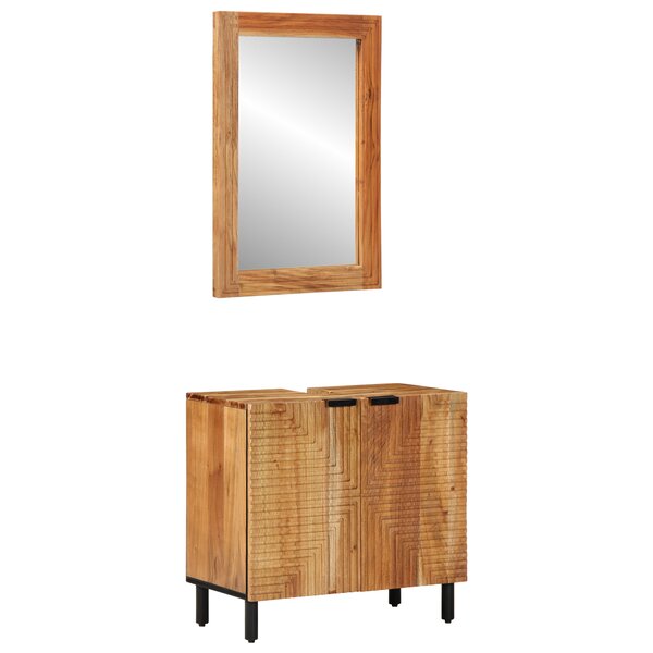vidaXL Ensemble de meubles de salle de bain 2 pièces en bois d'acacia solide