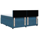 vidaXL Sommier à lattes de lit et matelas bleu 180x200 cm velours