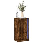 vidaXL Buffet avec LED chêne fumé 42 5x34x85 cm bois d'ingénierie