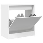 vidaXL Armoire à chaussures blanc 60x34x63 5 cm bois d'ingénierie