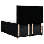 vidaXL Sommier à lattes de lit avec matelas Noir 140x190 cm Tissu