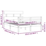 vidaXL Cadre de lit sans matelas bois massif
