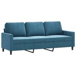 vidaXL Ensemble de canapés 4 Pièces bleu velours