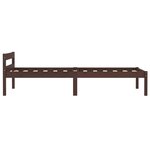 vidaXL Cadre de lit sans matelas marron foncé bois pin massif 90x200cm