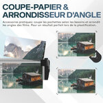 ACROPAQ Plastifieuse A3- Avec Coupe-papier Avec 50 feuilles de plastification et Arrondisseur de coins- Plastification à chaud/froid