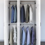 vidaXL Rails de garde-robe télescopiques 4 Pièces Argenté 58-100 cm
