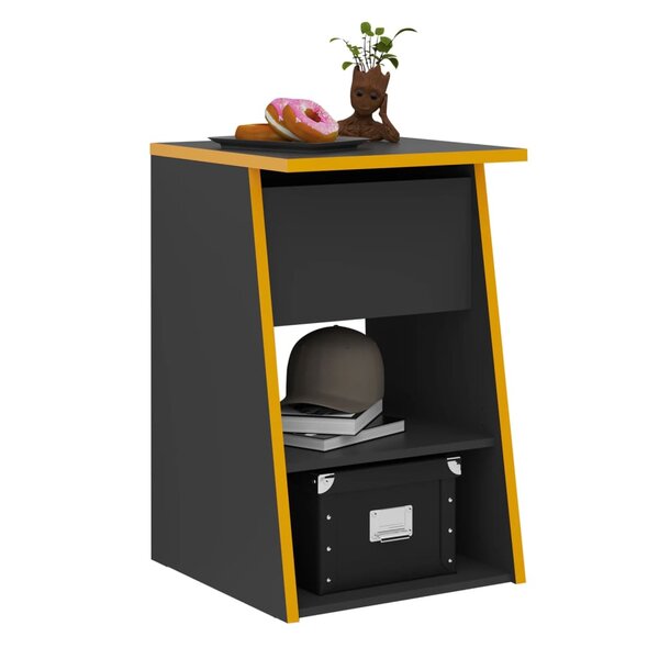 FMD Table d'appoint de jeu 2 compartiments ouverts 49 4x50x77 7 cm