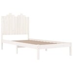 vidaXL Cadre de lit sans matelas blanc bois massif