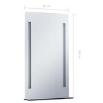 vidaXL Miroir mural à LED pour salle de bains avec étagère 60x100 cm