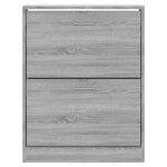 vidaXL Armoire à chaussures Sonoma gris 63x24x81 cm Bois d'ingénierie