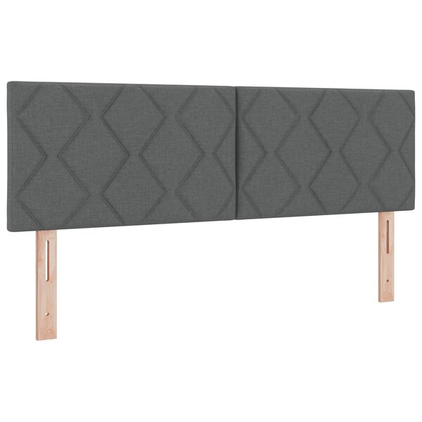Tête de lit vidaXL Design en Blocs Diamant Gris Foncé 140 cm Tissu