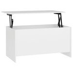 vidaXL Table basse Blanc 102x55 5x52 5 cm Bois d'ingénierie