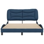 vidaXL Cadre de lit sans matelas bleu 140x190 cm tissu