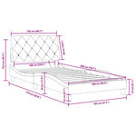 vidaXL Cadre de lit avec LED sans matelas gris clair 100x200cm velours