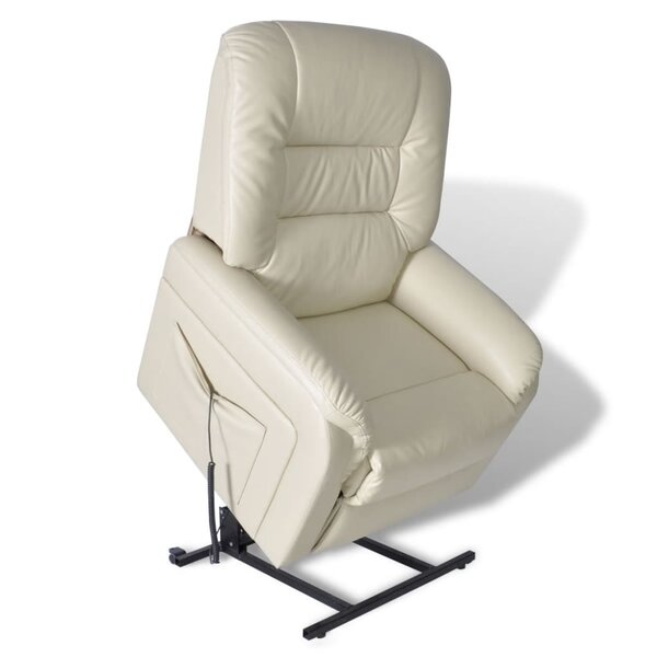 vidaXL Fauteuil inclinable TV Beige Similicuir