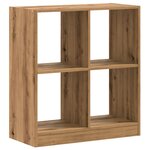 vidaXL Bibliothèque chêne artisanal 68 5x32x75 cm bois d'ingénierie