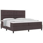 vidaXL Lit à Sommier avec Matelas Gris Foncé 200x200 cm en Tissu