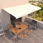 vidaXL Auvent manuel rétractable 600x350 cm Crème